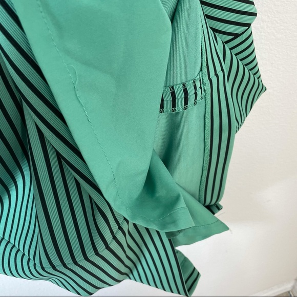 Nine West Green Striped Ruffle Dress - Picture 6 of 12